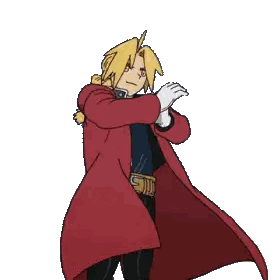 Edward Elric From Full Metal Alchemist Is Holding A Gun Sticker