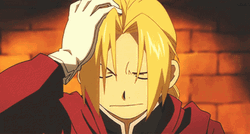 Edward Elric Fullmetal Head Scratch GIF