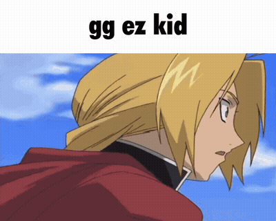 Edward Elric Saying GG EZ Kid GIF