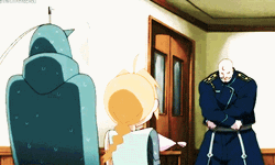 Edward Elric Shocked Alex Armstrong GIF