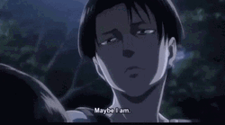 Eerie Levi Ackerman Talking  GIF