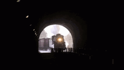 Eerie Train Tunnel Way  GIF