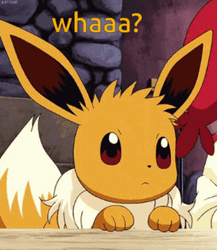 Eevee Asks What Evolutions GIF