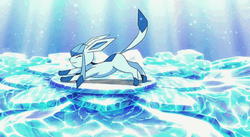 Eevee Evolutions Glaceon Icy GIF