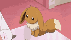 Eevee Pokemon Center Dozing Off Tired Sleepy GIF