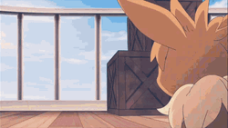 Eevee Pokemon Sleepy Just Woke Up Ship GIF