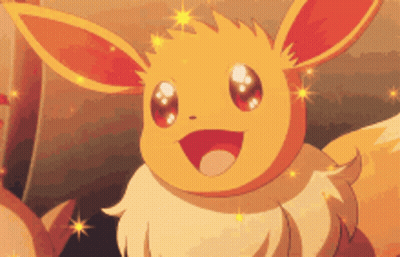 Eevee With Sparks From Eyes GIF