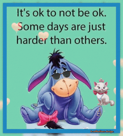 Eeyore And Marie Sitting Together GIF