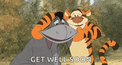 Eeyore And Tigger Hugging Get Well Soon GIF