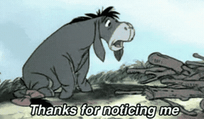 Eeyore Beside Logs Thanks For Noticing Me GIF