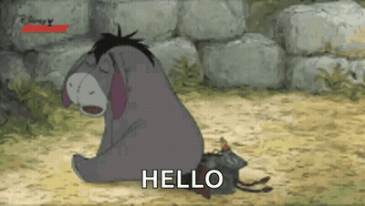 Eeyore From Winnie The Pooh Saying Hello GIF