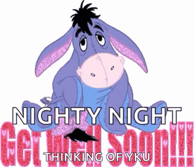 Eeyore From Winnie The Pooh Saying Nighty Night GIF