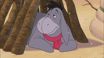 Eeyore From Winnie The Pooh With Scarf GIF