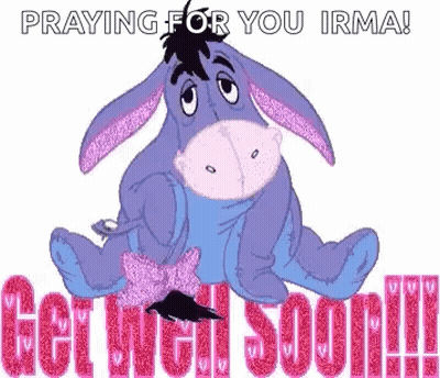 Eeyore Praying Get Well Soon Irma GIF