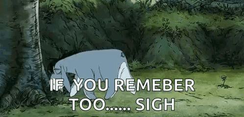 Eeyore Sighs Next To Tree GIF