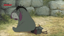 Eeyore Sitting On Cuckoo Clock GIF
