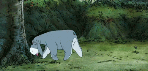 Eeyore Sleeping Under Tree GIF