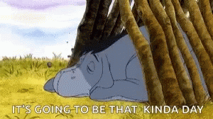 Eeyore With Butterfly On Head Have A Great Day GIF