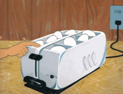 Egg Laying King Chick Toaster GIF