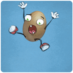 Egg Laying King Smash Fall Loop GIF