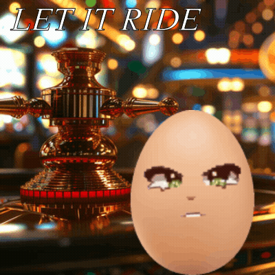 Egg With Face And Let It Ride GIF