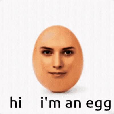 Egg With Face Saying Hi I'm An Egg GIF
