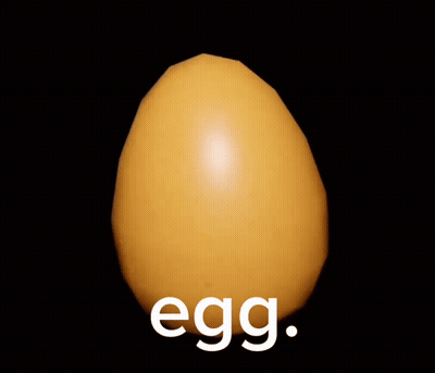 Egg With Word Egg GIF