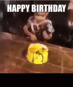 Egg Yolk Kid Funny Happy Birthday Meme GIF