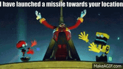 Eggman Bow Down Missile Launch GIF
