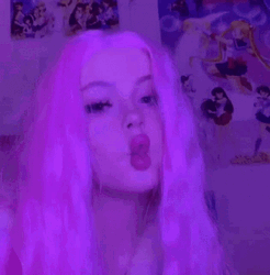 Egirl Violet Hair Style GIF