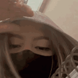 Egirl Wearing Black Mask GIF