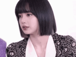 Eh Lisa Goofy Face Black Pink  GIF