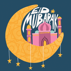 Eid Mubarak Colored Art
