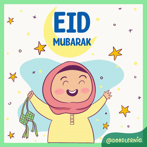 Eid Mubarak Doodlernie GIF