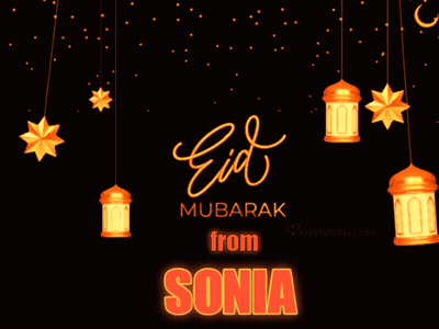 Eid Mubarak From Sonia Greeting Card GIF