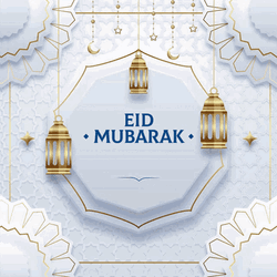 Eid Mubarak Gold Decors
