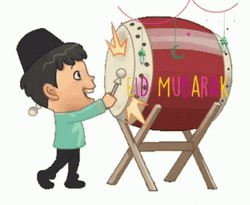 Eid Mubarak Gong Drum