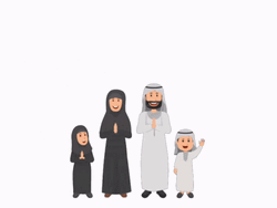 Eid Mubarak Muslim Family