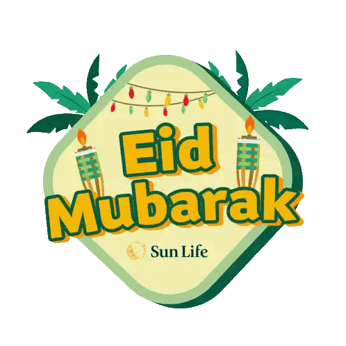 Eid Mubarak Sun Life Sign Sticker