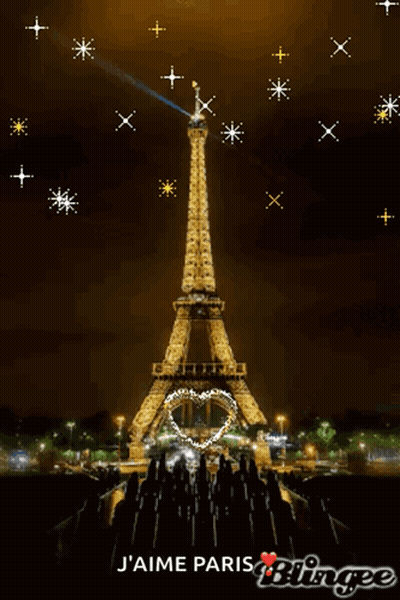 Eiffel Tower At Night J'aime Paris Blingee GIF