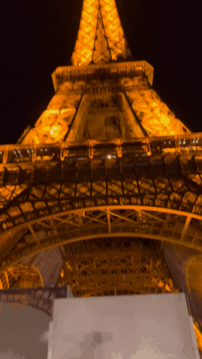 Eiffel Tower Lit Up At Night GIF