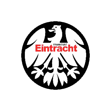 Eintracht Frankfurt Black And White Eagle Logo Sticker