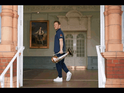 Eion Morgan Holding A Trophy GIF