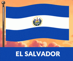 El Salvador Waving Flag