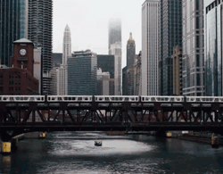 El Train Bridge Chicago GIF