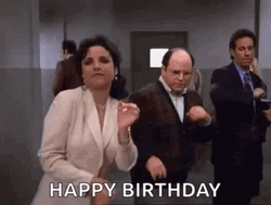 Elaine Dance Happy Birthday GIF