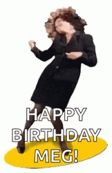 Elaine Dancing Happy Birthday MEG GIF