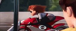 Elastigirl Riding Motorcycle GIF