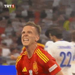 Elated Dani Olmo Air Pump Celebration GIF