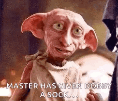 Elated Dobby For Receiving Sock GIF
